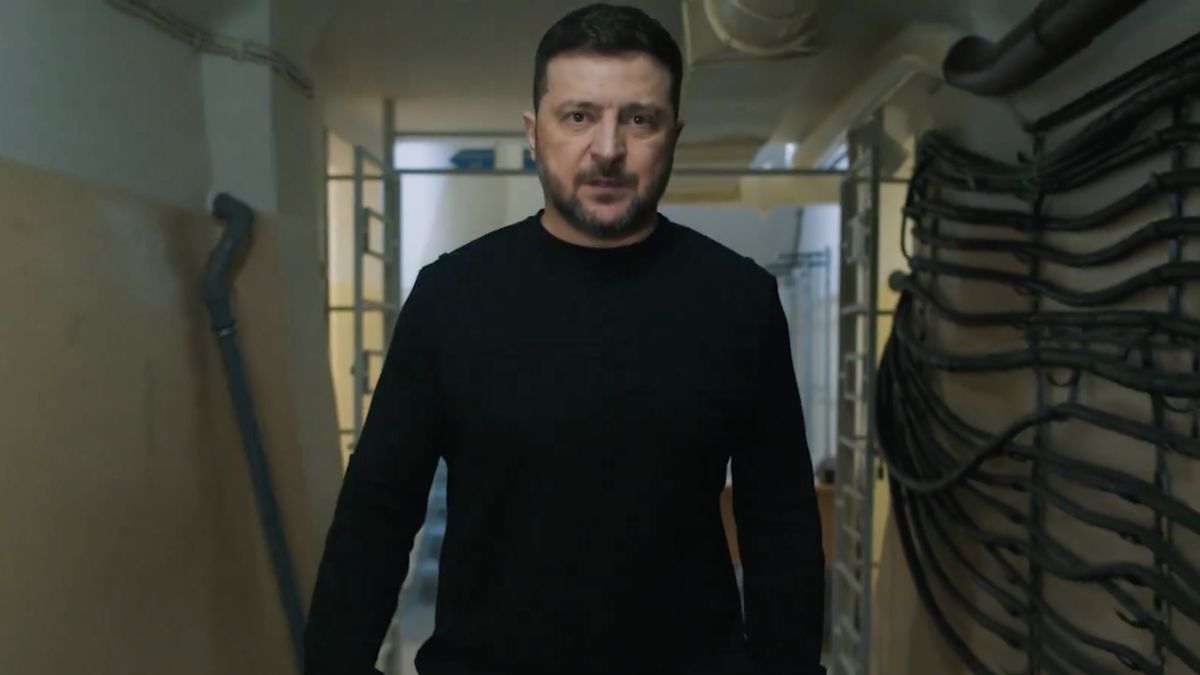 Zelenskyj poprvé ukázal svůj bunkr v Kyjevě